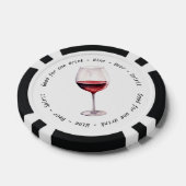 Corporate Event QR Code Red Wine Drink Gutschein Pokerchips (Einzeln)