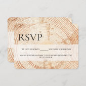 Corporate Event Rustic Wood UAWG vorbehaltene Sitz RSVP Karte (Vorne/Hinten)