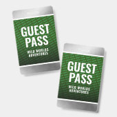 Corporate Forest Green & Steel Guest Pass Ausweis (Vorder- & Rückseite)