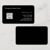 Corporate Führungskraft Logo Schwarze Kerngeschäft Visitenkarte (Vorne/Hinten)