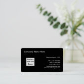 Corporate Führungskraft Logo Schwarze Kerngeschäft Visitenkarte (Stehend Vorderseite)