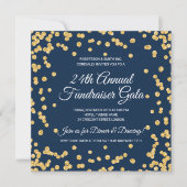 Corporate Fundraiser Gold Glitzer Confetti Navy (Vorderseite)