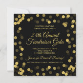 Corporate Fundraiser Gold Glitzer Dots Black (Vorderseite)