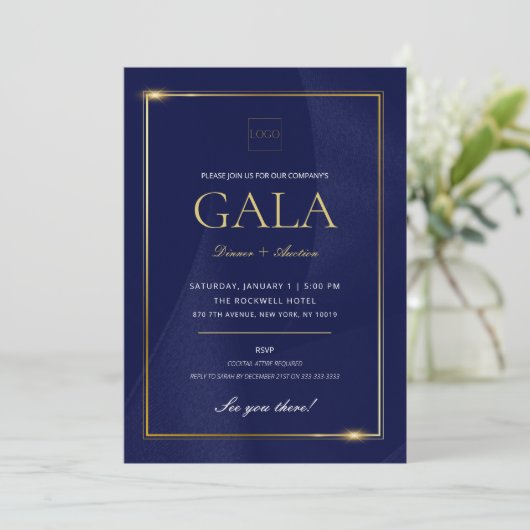 Corporate Gala Event Fundraising-Veranstaltung Einladung (Stehend Vorderseite)