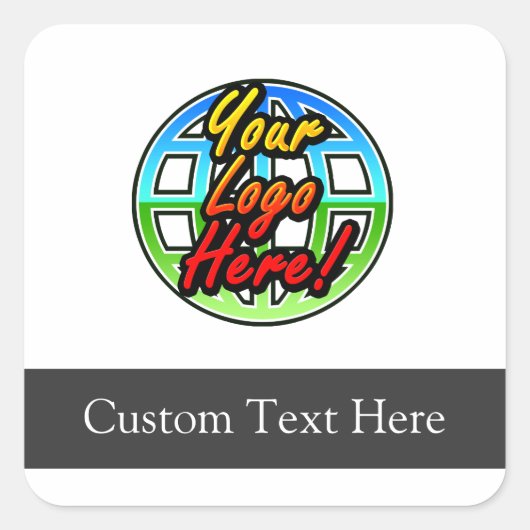 Corporate-Geschenk für benutzerdefinierte Logos Quadratischer Aufkleber (Vorderseite)