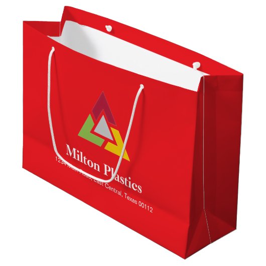 Corporate Gift Bag with Company Logo Große Geschenktüte (Vorderseite Schrägansicht)