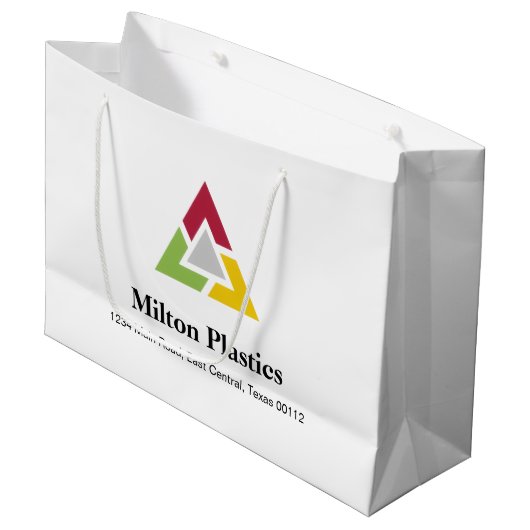 Corporate Gift Bag with Company Logo Große Geschenktüte (Vorderseite Schrägansicht)