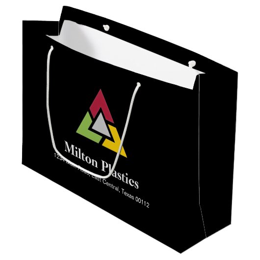 Corporate Gift Bag with Company Logo Große Geschenktüte (Vorderseite Schrägansicht)