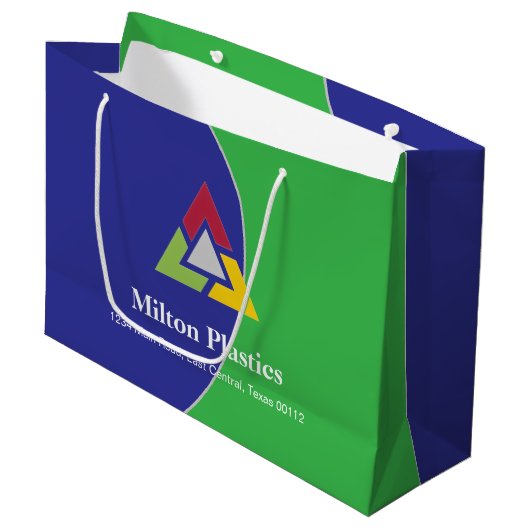 Corporate Gift Bag with Company Logo Große Geschenktüte (Vorderseite Schrägansicht)