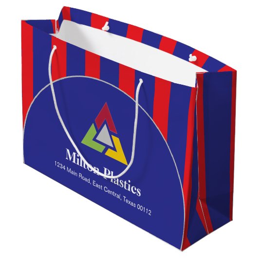 Corporate Gift Bag with Company Logo Große Geschenktüte (Rückseite Schrägansicht)