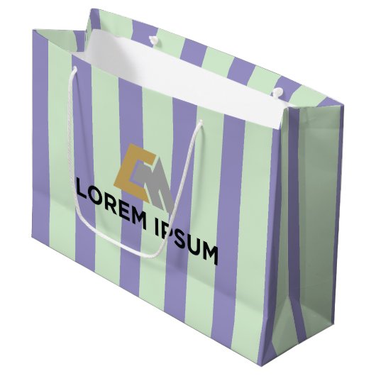 Corporate Gift Bag with Company Logo Große Geschenktüte (Vorderseite Schrägansicht)