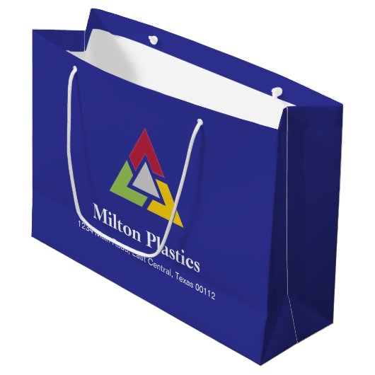 Corporate Gift Bag with Company Logo Große Geschenktüte (Vorderseite Schrägansicht)