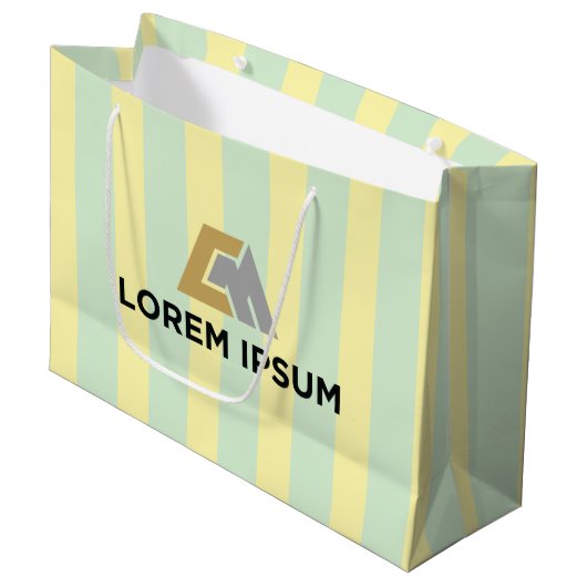 Corporate Gift Bag with Company Logo Große Geschenktüte (Vorderseite Schrägansicht)