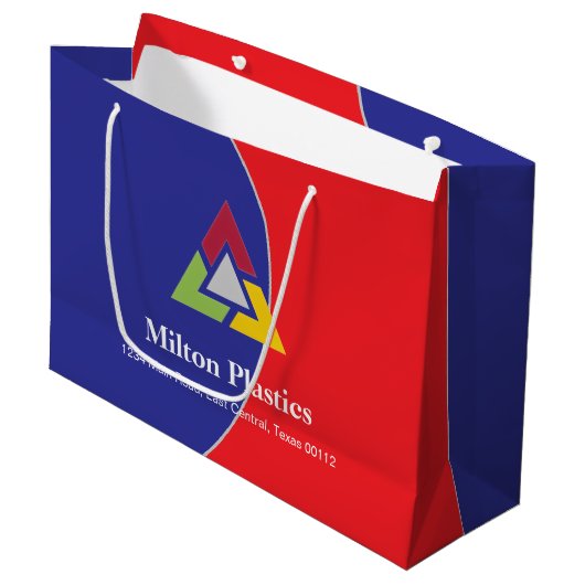 Corporate Gift Bag with Company Logo Große Geschenktüte (Vorderseite Schrägansicht)