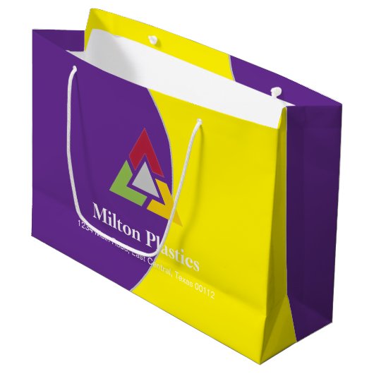 Corporate Gift Bag with Company Logo Große Geschenktüte (Vorderseite Schrägansicht)