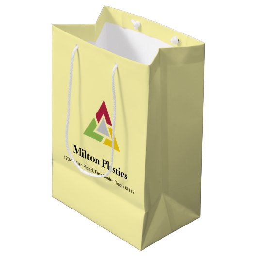Corporate Gift Bag with Company Logo Mittlere Geschenktüte (Vorderseite Schrägansicht)