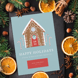 Corporate Gingerbrot Hütte Realty Feiertagskarte