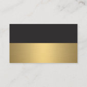 Corporate Gold Black mit Monogramm Visitenkarte (Rückseite)