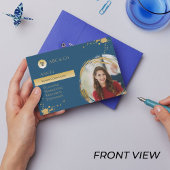 Corporate Gold & Blau, Foto in benutzerdefinierter Visitenkarte