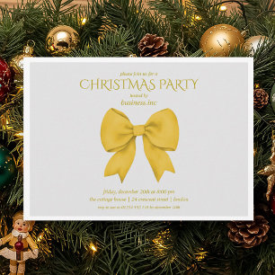 Corporate Gold Bow Weihnachtsfeier Einladung