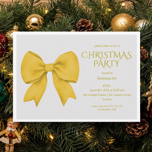 Corporate Gold Bow Weihnachtsfeier Einladung