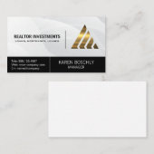 Corporate Gold Metallic-Logo | Kommerzielle Finanz Visitenkarte (Vorne/Hinten)