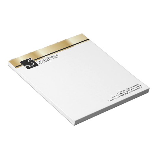 Corporate Gold Notepad Notizblock (angewinkelt)