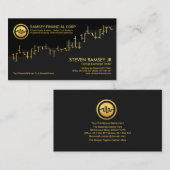 Corporate Gold Stock Graph, Finanzberater Visitenkarte (Vorne/Hinten)