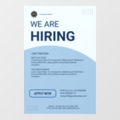 Corporate Hiring Job Vacancy Custom Business Logo Fensteraufkleber (Blatt)