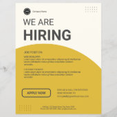 Corporate Hiring Job Vacancy Custom Business Logo Flyer (Vorne)