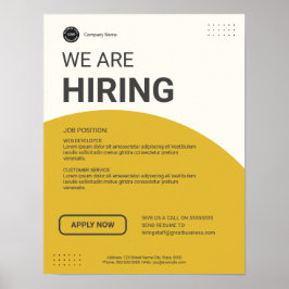 Corporate Hiring Job Vacancy Custom Business Logo Poster