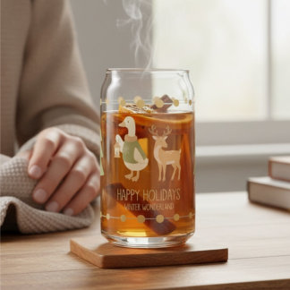 Corporate holiday gifts Glass Can Reindeer Dosenglas