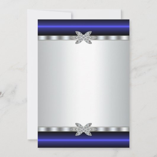 Corporate Holiday Party Einladungen Blue Event (Rückseite)