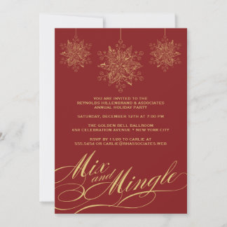 Corporate Holiday Party - Mix & Mingle Ornamente Einladung