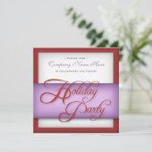 Corporate Holiday Party - Rote und Lila Einladunge Einladung (Stehend Vorderseite)