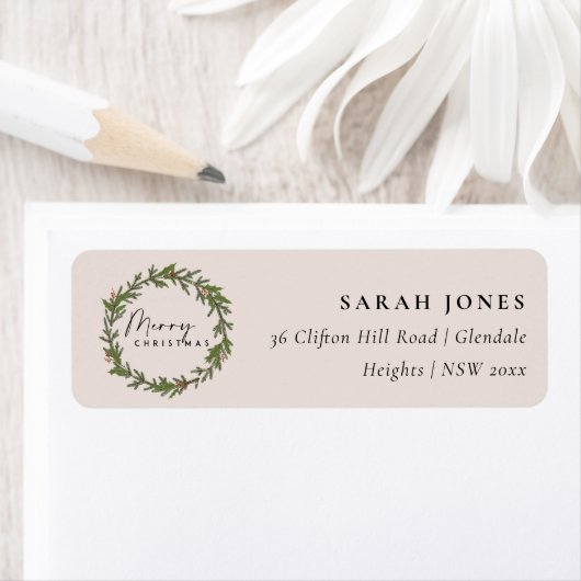 CORPORATE HOLLY BERRY WREATH CHRISTMAS-ADRESSE (Insitu)