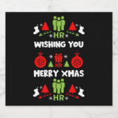 Corporate HR Weihnachtsgeschenke Schaumweinetikett (Einzelnes Label)