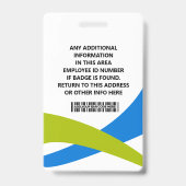 Corporate ID Card Design Template Ausweis (Rückseite)