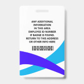 Corporate ID Card Design Template Ausweis (Rückseite)