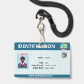 Corporate Id und Name Abzeichen Ausweis (Vorderseite mit Schlüsselband)