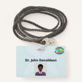 Corporate Id und Name Abzeichen Ausweis (Rückseite mit Schlüsselband)