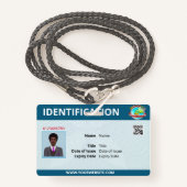 Corporate Id und Name Abzeichen Ausweis (Vorderseite mit Schlüsselband)