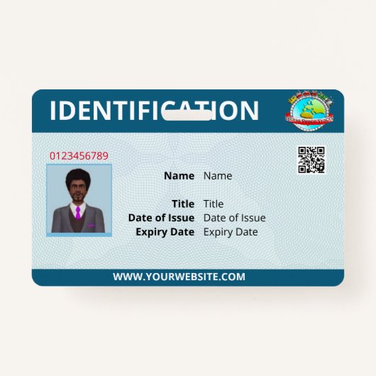 Corporate Id und Name Abzeichen Ausweis (Vorderseite)