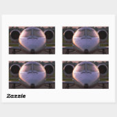 Corporate Jet Plane Travel Rechteckiger Aufkleber (Blatt)