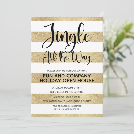Corporate Jingle - Das ganze Jahr über geöffnet Einladung (Stehend Vorderseite)