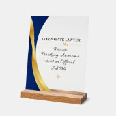 Corporate Lawyer Office Quote Acrylic Sign Acrylschild (Winkel)