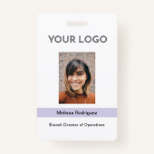 Corporate Lilac Employee Foto ID Ausweis (Vorderseite)