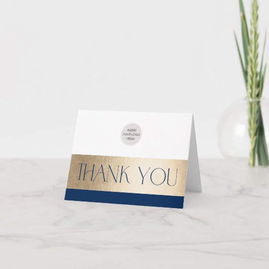 CORPORATE LOGO bedanken sich bei der Business Mari Dankeskarte (Vorderseite)