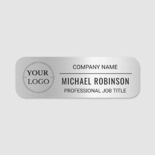 Corporate Logo Beruflich Mitarbeiter Imitate Silbe Namensschild