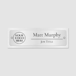 Corporate Logo Beruflich Mitarbeiter Imitate Silbe Namensschild